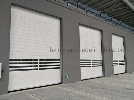 Wysokiej prędkości Walnut Rolling Spiral Security Garage Door z Liniowym Wzorem Panelu Drzwi