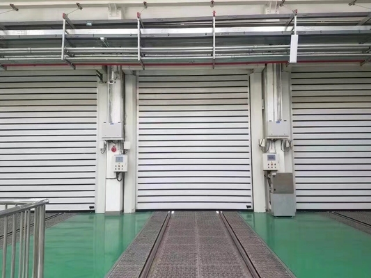 Aluminiowy stop Szybko rozwijający się rolety Skład Wind Shield Automatyczne drzwi trwałe